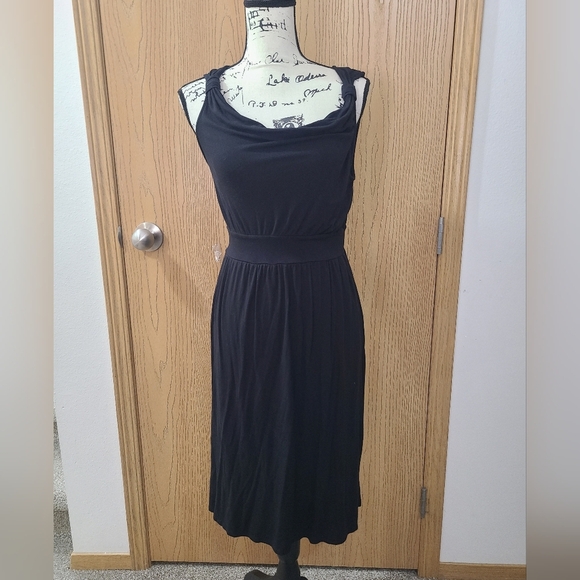 Merona Black Cowl Neck Comfy Jersey Knit Summer Dress - Picture 1 of 4